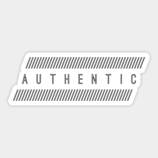 Authentic Sticker by freedom ilustrator